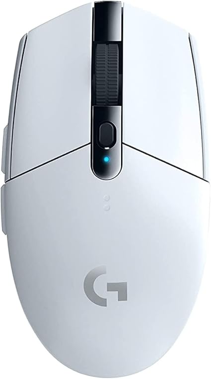 Logicool G G304 LIGHTSPEED Wireless Gaming Mouse, Lightweight, 3.5 oz (99 g), HERO 25K Sensor, 6 Program Buttons, 250 Hours of Continuous Usage, White, PC Windows, Mac, Domestic Authentic Product