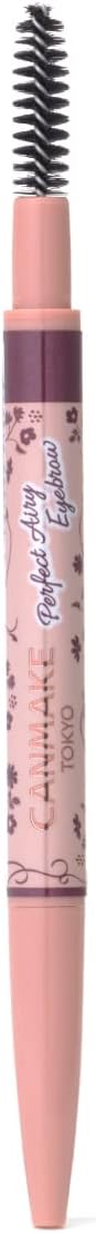 Canmake Perfect Airy Eyebrow 05 Grape Brown with Brush 1 Piece Oval Lead (x1)