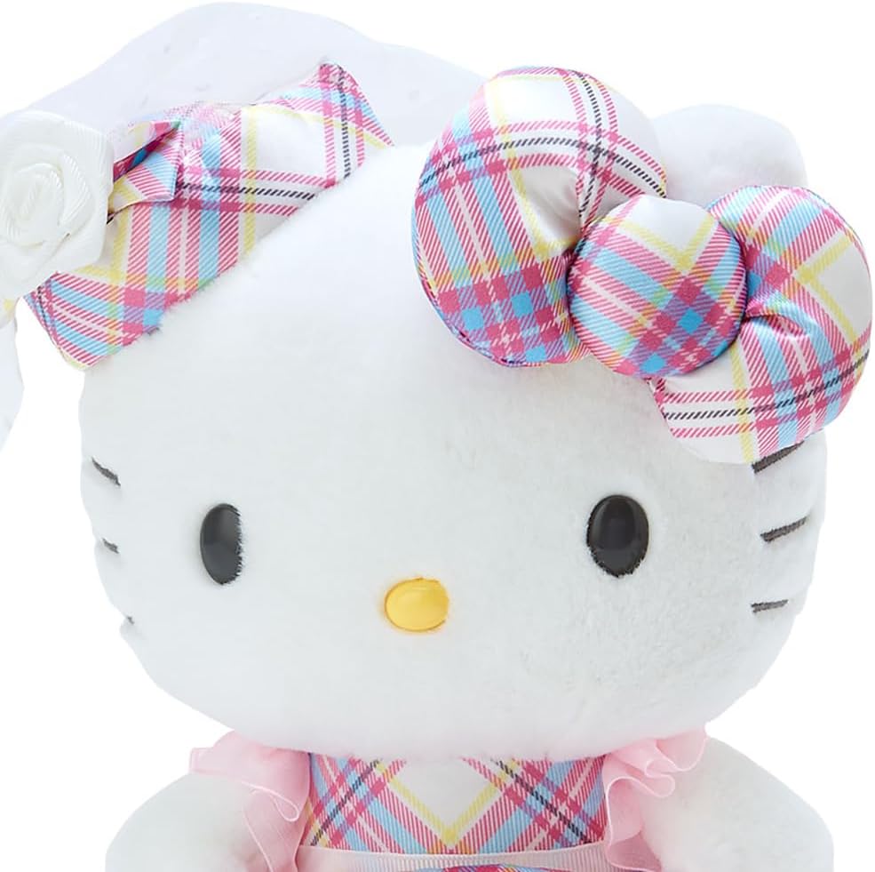 Sanrio 092177 Sanrio Hello Kitty Dress Tan Design Series Plush L Kitty Chan hello kitty 8.3 x 6.1 x 4.3 inches (21 x 15.6 x 11 cm) Character