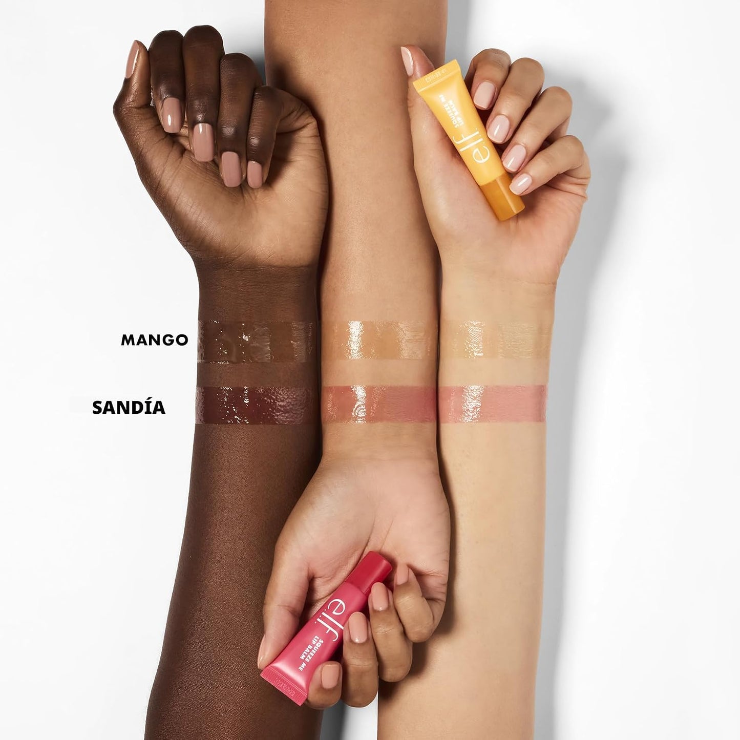 e.l.f. Squeeze Me More Lip Balm Duo - Bálsamo hidratante para un tinte de color transparente, fabricado con ácido hialurónico, vegano y libre de crueldad, mango y sandía