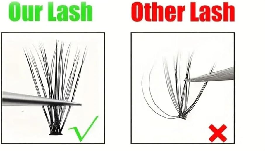 40D Brown Cluster Eyelashes 200 Cluster Graft Individual Volume Eyelash Extensions Makeup Tool Natural Dramatic Look