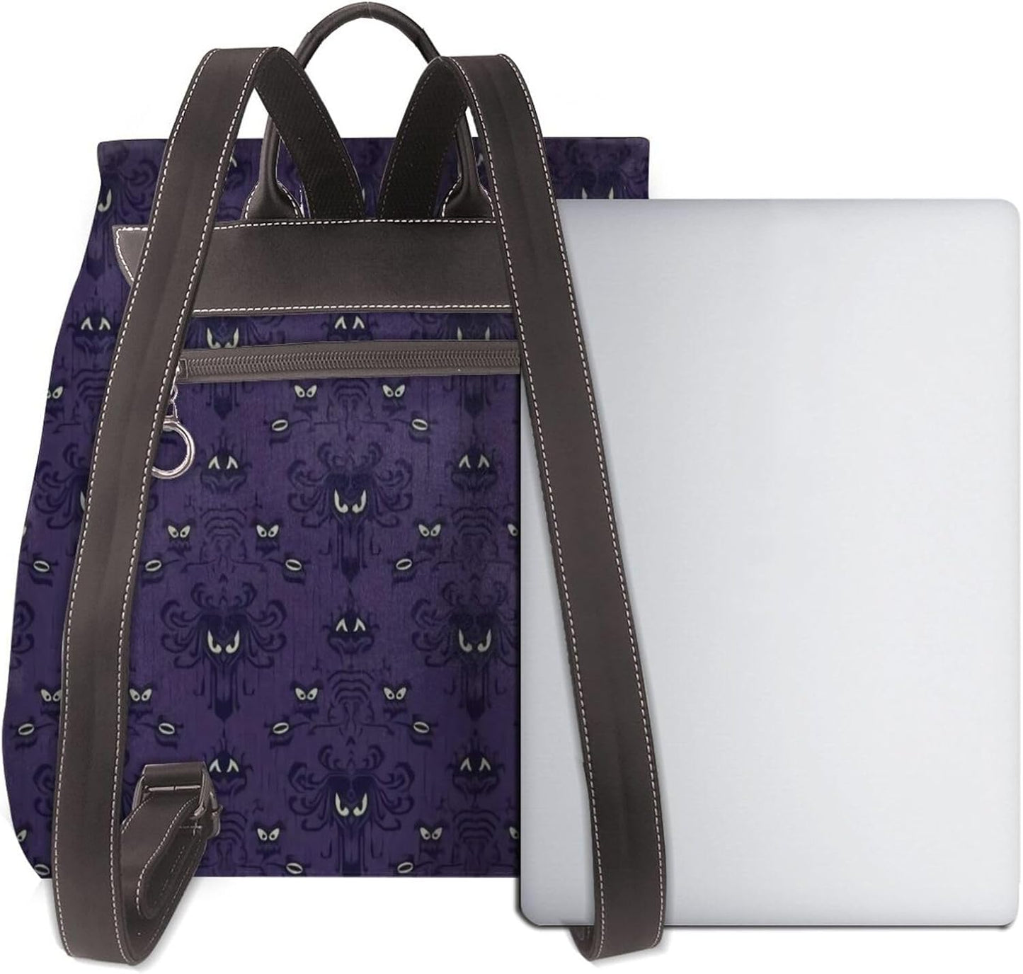 Haunted Mansion - Mochila para mujer, de cuero, a la moda, lindas mochilas pequeñas, ligeras, informales, viajes, senderismo, mochila para laptop, mochila de hombro