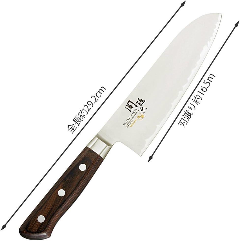 KAI Santoku Knife, Seki Magoroku, Magnolia, 6.5 inches (165 mm), Made in Japan, AE5156