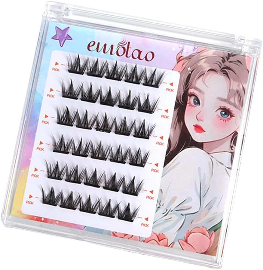 Partial False Eyelashes, No Glue, No Glue, No Glue, 3D False Eyelashes, No Glue Required, Partial False Eyelashes, Beginners, Easy to Install, Three-Dimensional, Cute, Natural Bunch, Popular (Round