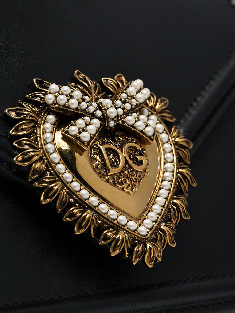 Dolce  Gabbana ドルチェとガッバーナの献身小さな革のハンドバッグ - Image 3