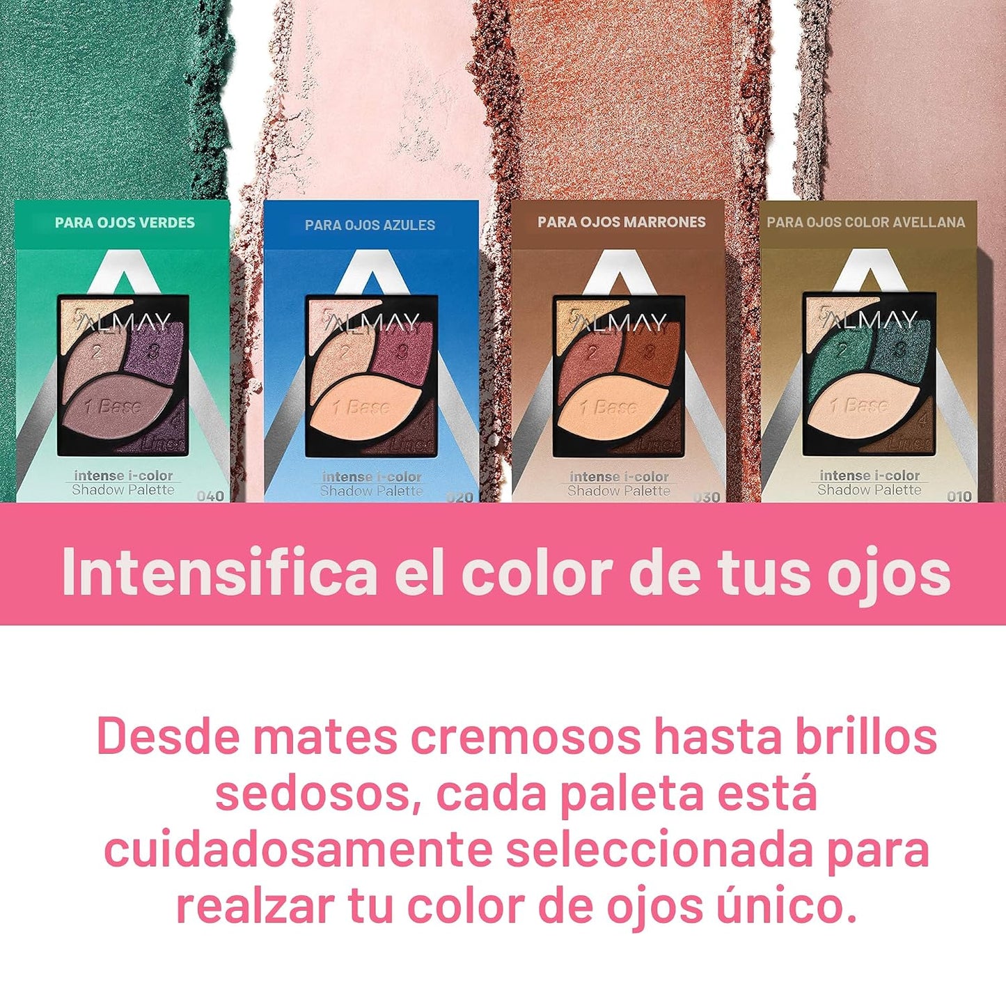Almay Paleta de Sombras de Ojos, Maquillaje de Ojos de Larga Duración, Imprimación Enriquecida con Vitamina E Antioxidante, Hipoalergénica, 040 Ojos Verdes, 0.1 Oz