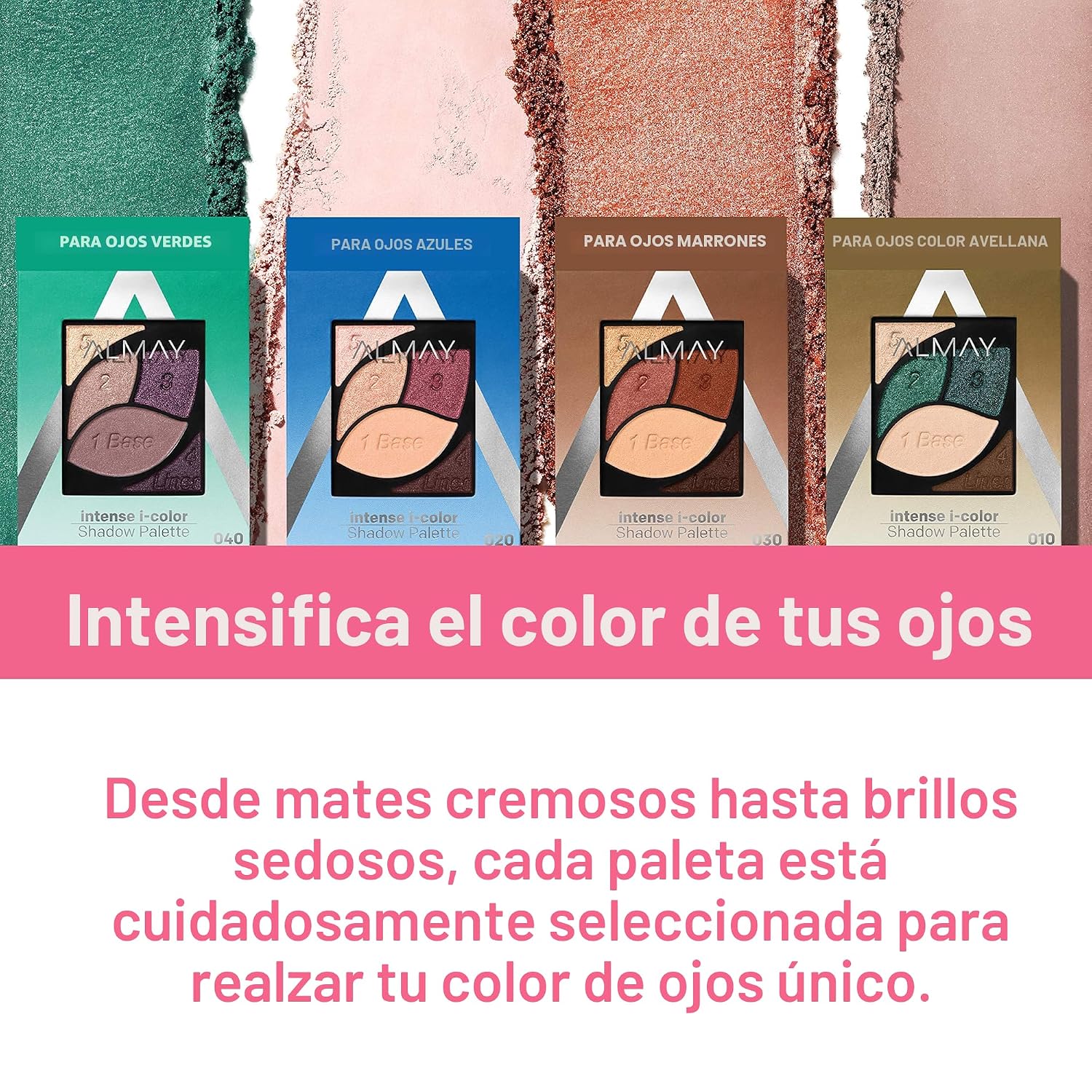 Almay Paleta de Sombras de Ojos, Maquillaje de Ojos de Larga Duración, Imprimación Enriquecida con Vitamina E Antioxidante, Hipoalergénica, 040 Ojos Verdes, 0.1 Oz