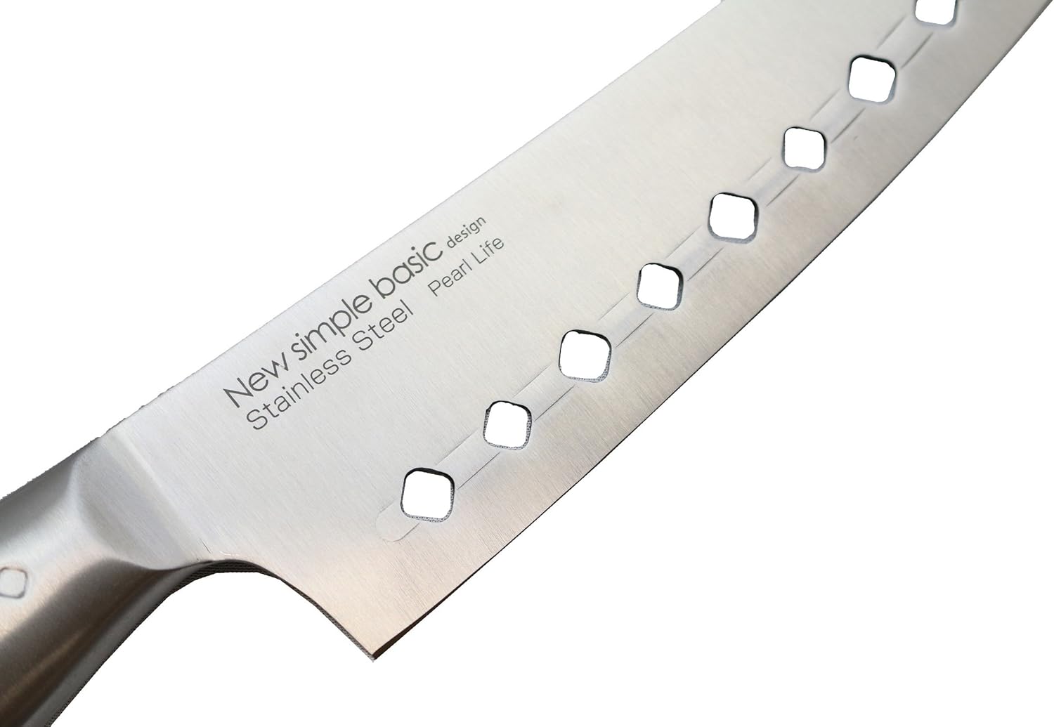 Pearl Metal Santoku Knife 6.3 inches (160 mm) Hole New Simple Basic F-2186