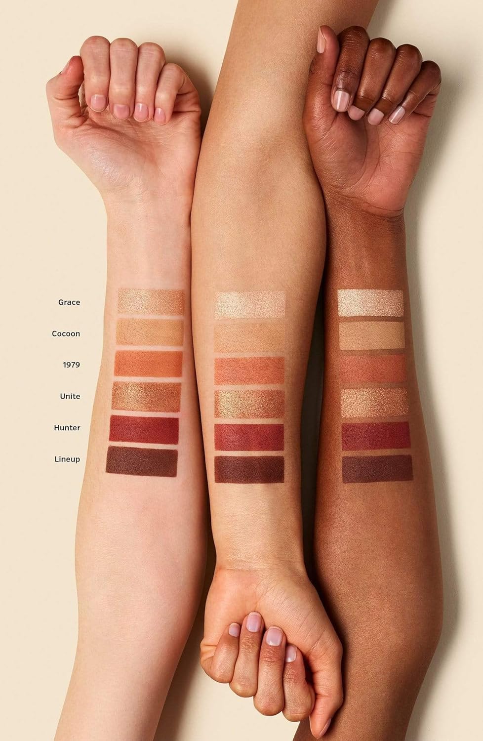 ILIA - La paleta de sombras de ojos necesaria | Sin talco, acabados mate, satinado + metálico altamente pigmentados + acabados mezclables | Libre de crueldad, vegano (Nude cálido, 6 x 0.05 oz | 1.5 g)