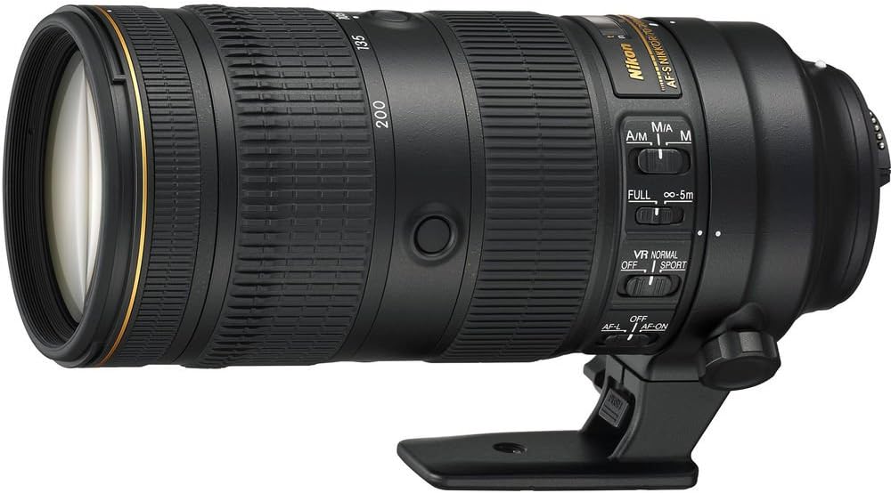 Nikon - AF-S NIKKOR 70-200mm f/2.8E FL ED VR 望遠ズームレンズ デジタル一眼レフカメラ用 (20063) + フィルターキット + キャップキーパー + クリーニングキット