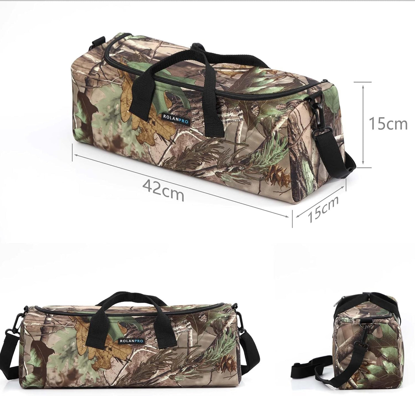Rolanpro Telephoto Lens Camera Bag for Nikon 180-600mm/600mm F6.3 Camera Lens Pouch Case for Sony 200-600mm Canon 200-800 and More, Black, Camouflage