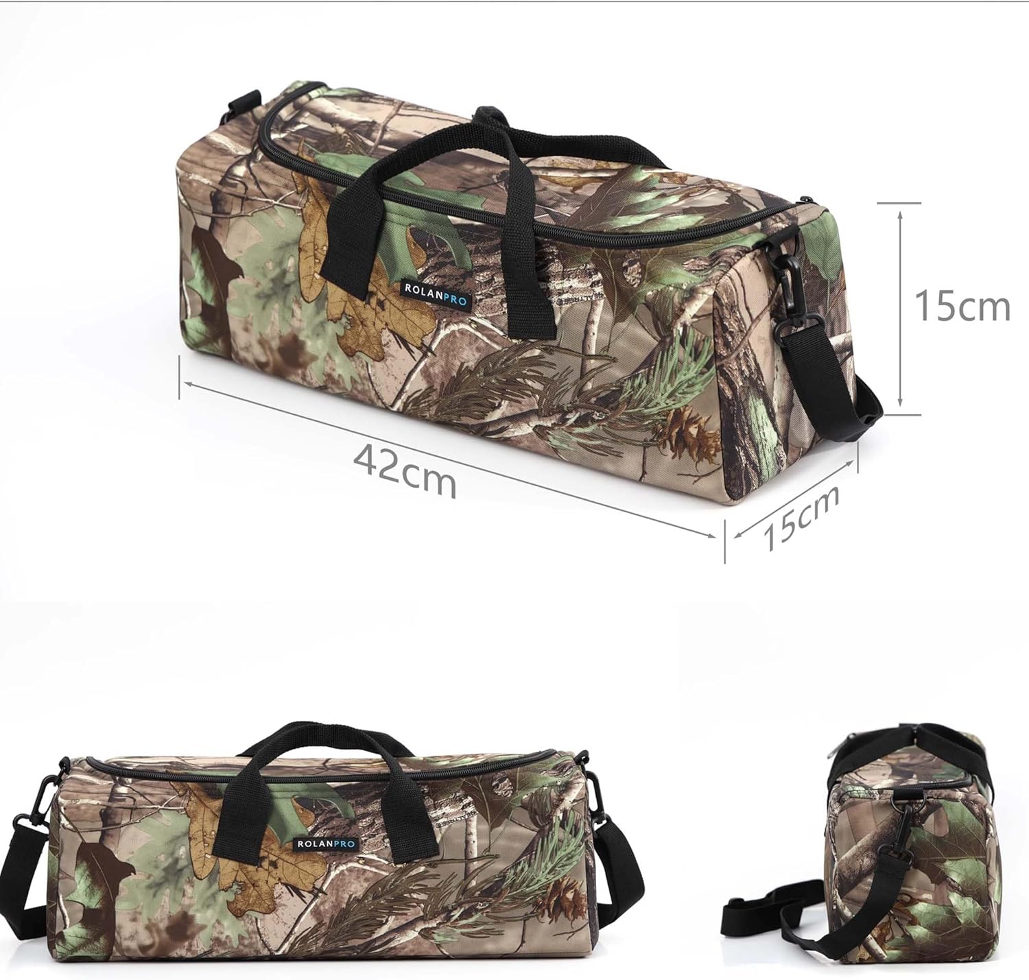 Rolanpro Telephoto Lens Camera Bag for Nikon 180-600mm/600mm F6.3 Camera Lens Pouch Case for Sony 200-600mm Canon 200-800 and More, Black, Camouflage