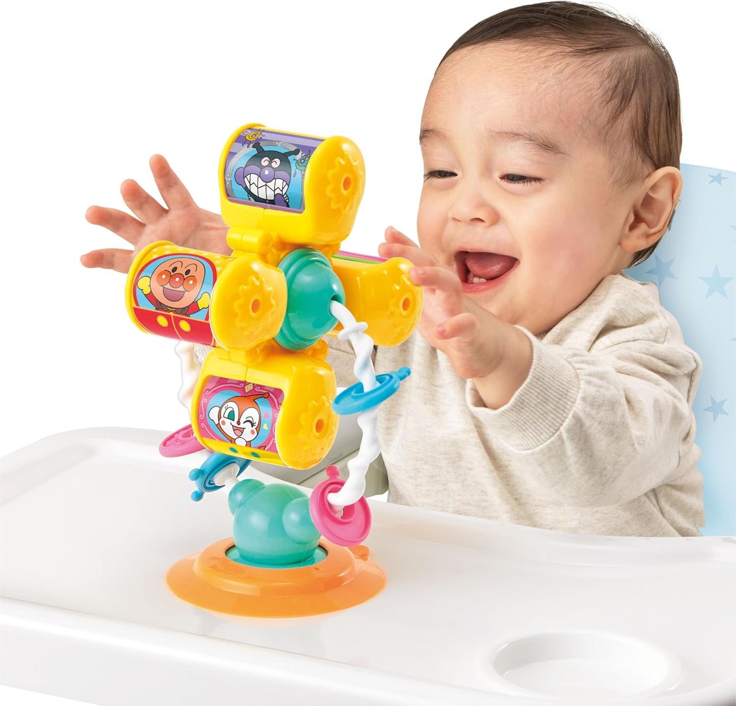Agatsuma (AGATSUMA) Anpanman Sticks to Table! Spinning Hand-play Ferris Wheel (Target Age: 6 months and up)