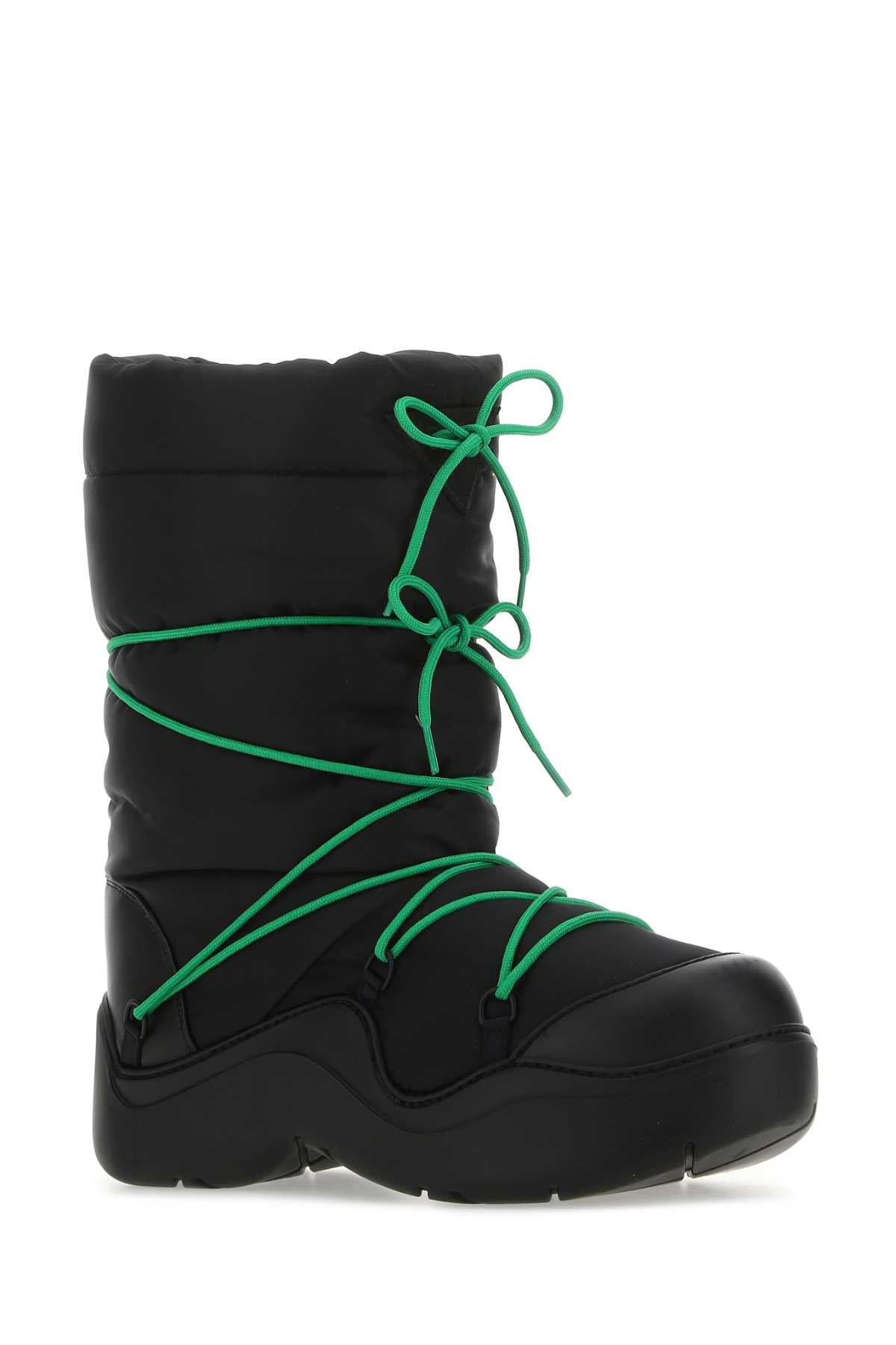 Bottega Bottega Veneta Black Nylon Puddle Bomber Boots - Image 3