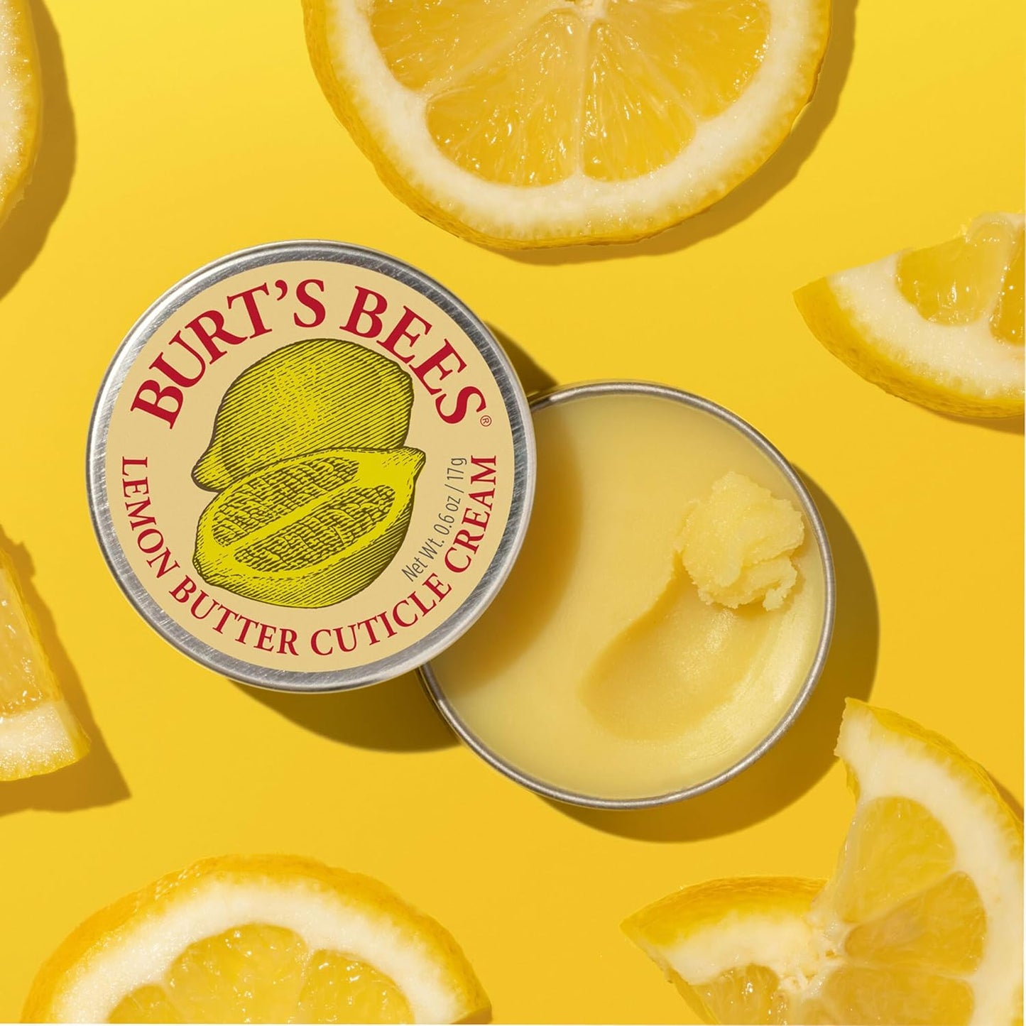 Burt's Bees Crema de mantequilla de limón para cutículas, 0.6 onzas.