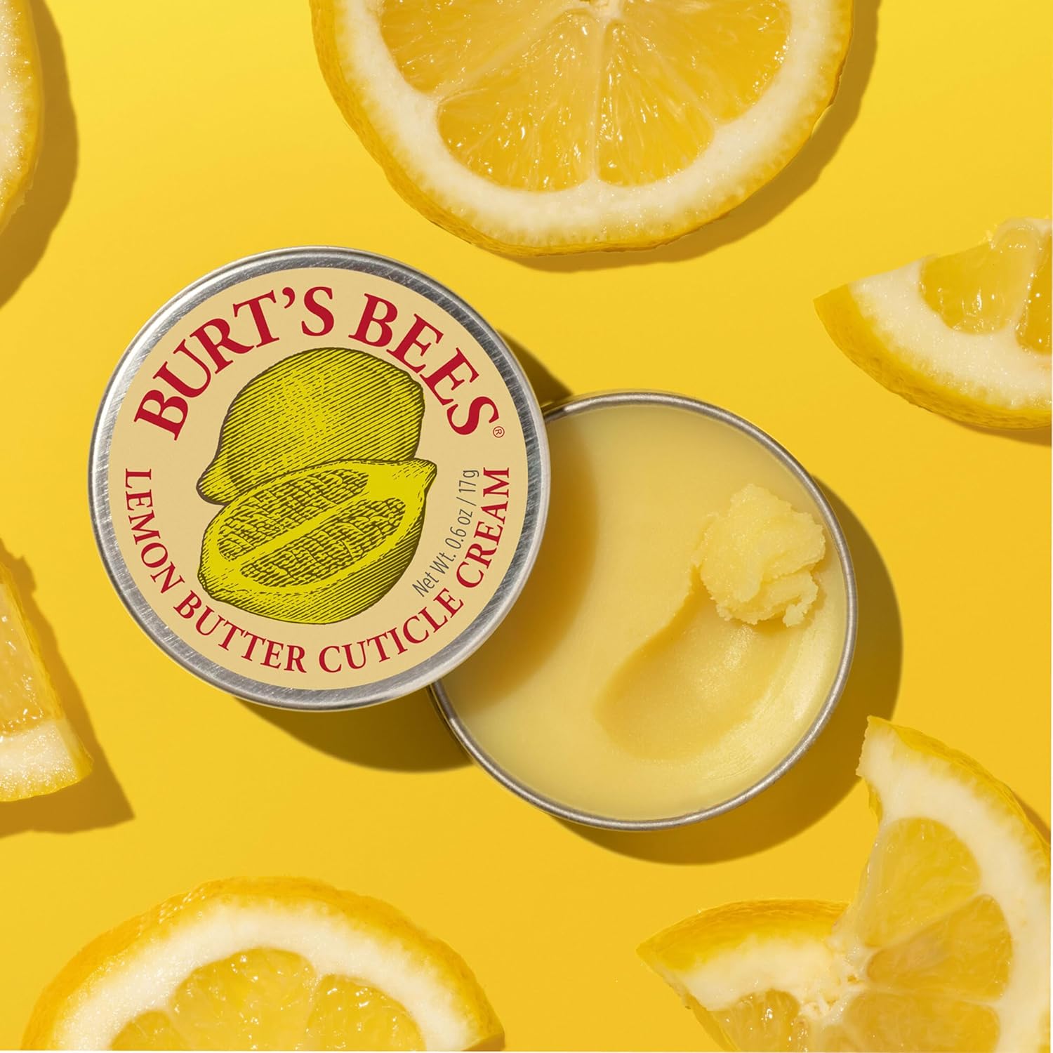 Burt's Bees Crema de mantequilla de limón para cutículas, 0.6 onzas.