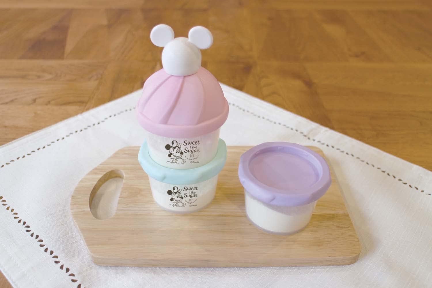 Nishiki Kasei Milk Powder Case, Minnie Mouse, Ice