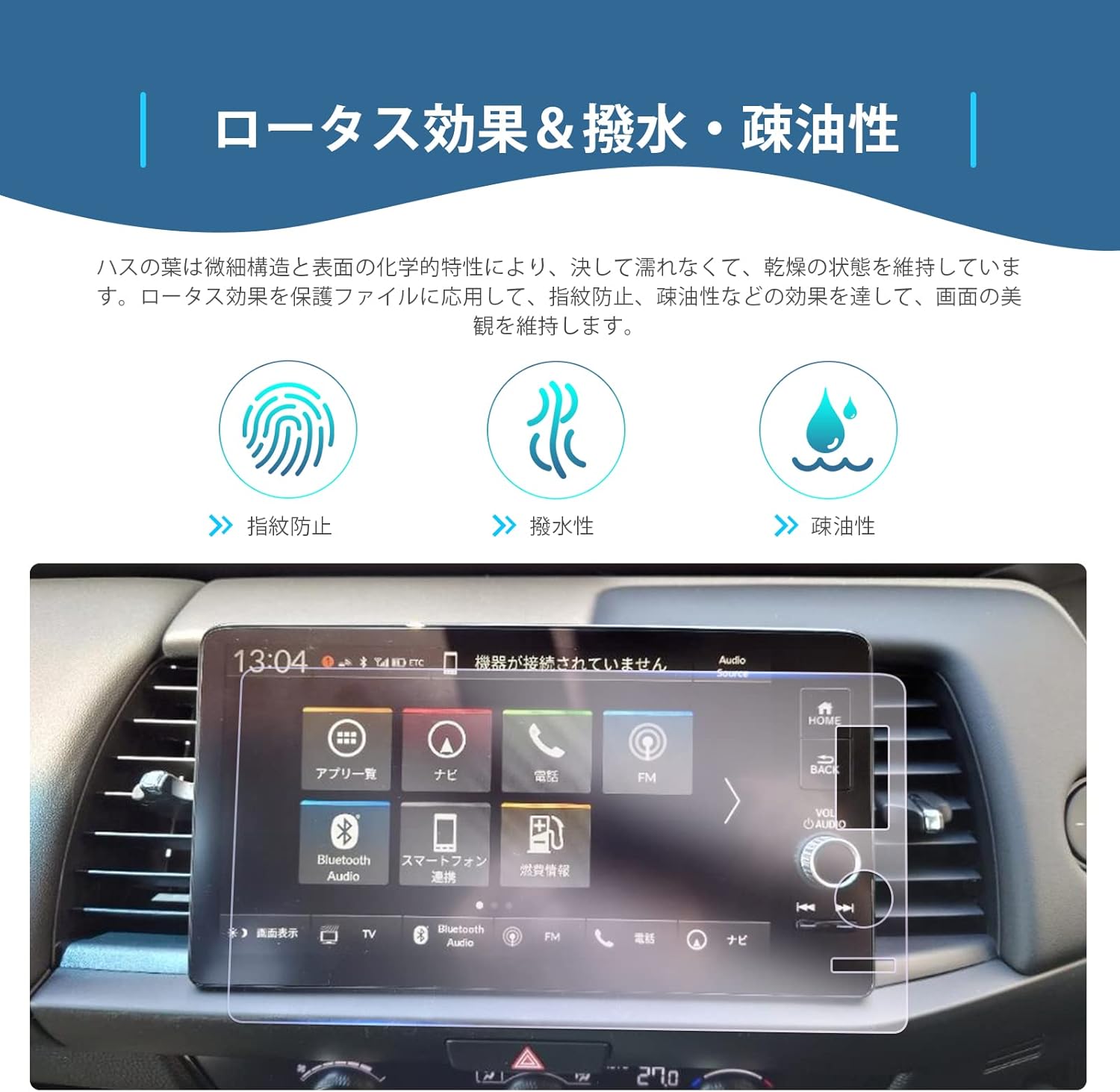 [GAFAT] HONDA Fit Honda GR Type 4th Generation 9 Inch Specification Improvement 2021 Model ~ New Fit Genuine Navigation Display Audio Car Navigation Car LCD Protective Film Control Display Nano Parts