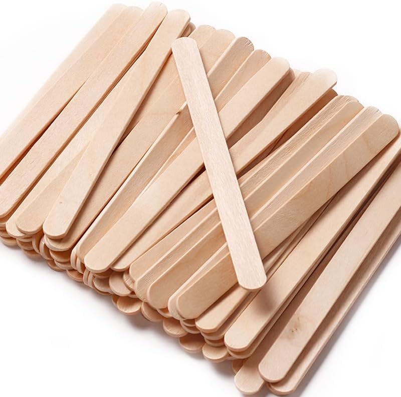 Brazilian Wax Hair Removal Spatula, Pack of 100 Hair Removal Wooden Sticks, Disposable Wood Sticks, For Hair Removal, Waxing, Commercial Use, Beauty Salon, Home Use, DIY Handmade, Arts & Free Study