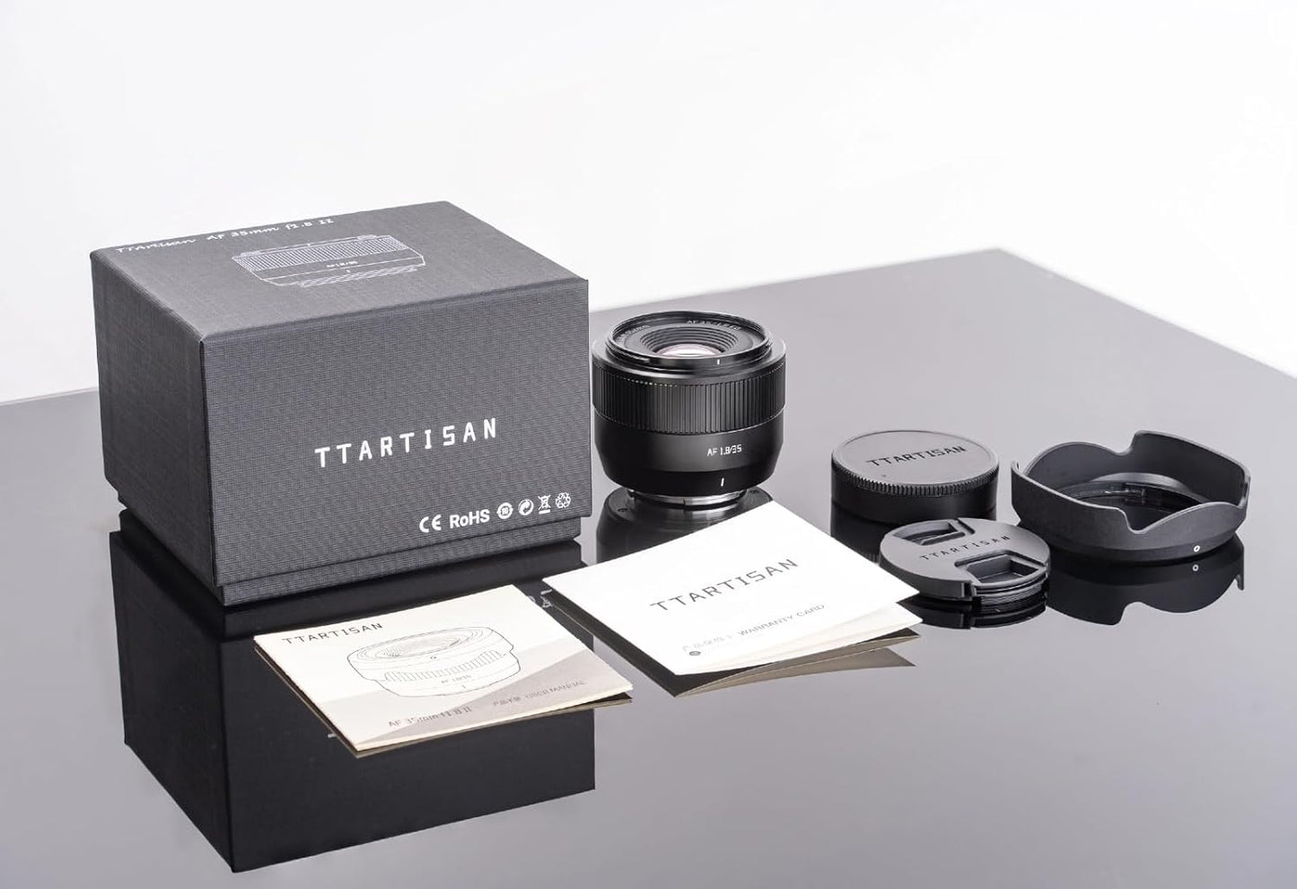 TTArtisan AF 35mm f/1.8 II E-Mount Lens Sony E Compatible Monofocal Lens Large Caliber Replacement Lens Black Branded Optics