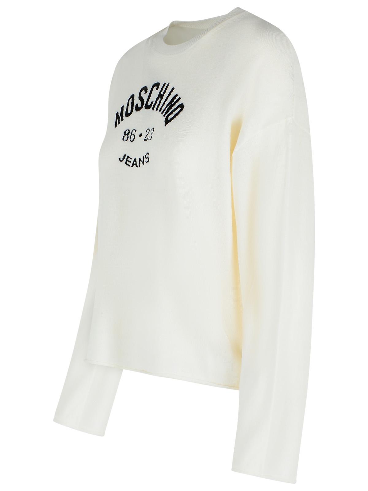 Moschino モスキーノジーンズアイボリーバージンウールセーター - Image 3