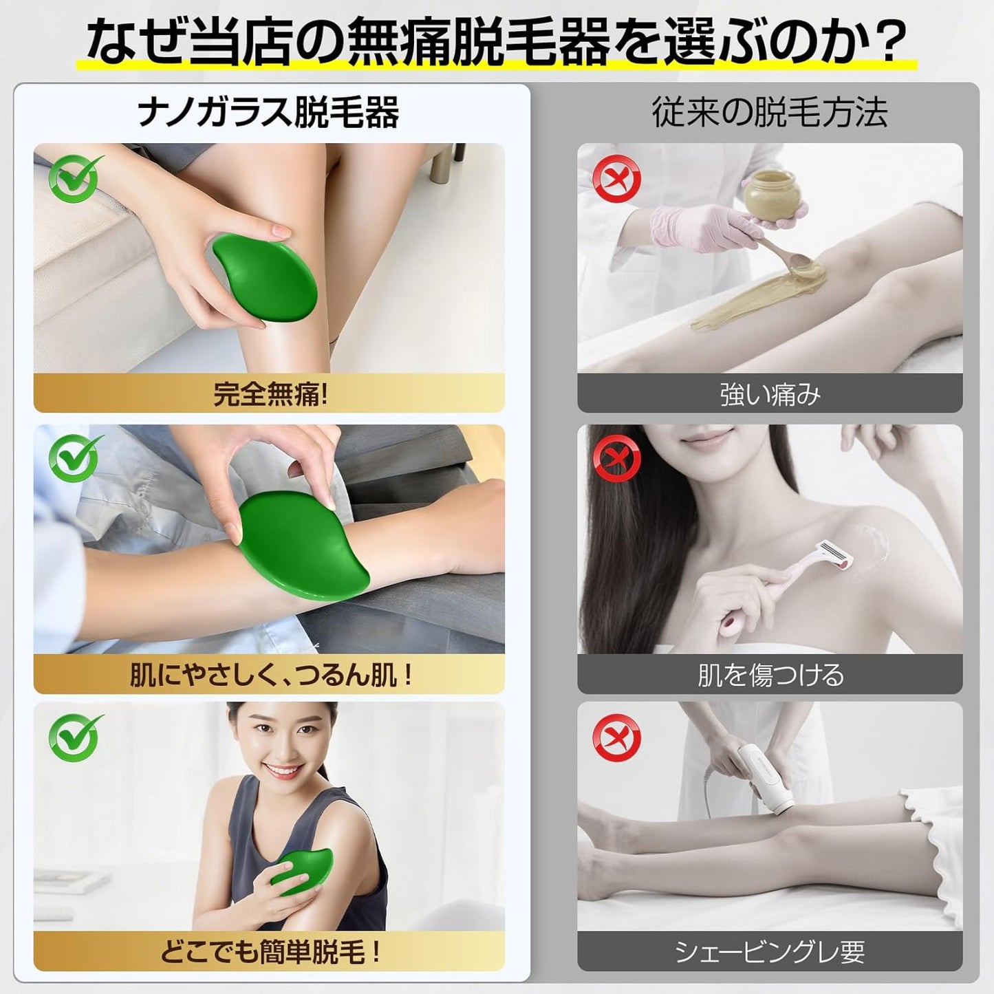 Hair Removal Device, Just Rub, 2025 New Arrival! NanoGlass Next-Generation Device, Painless, Exfoliating Device, Nano Glass, Physical Hair Removal, Unisex, Fashion, Easy Care, Environmentally Friendly