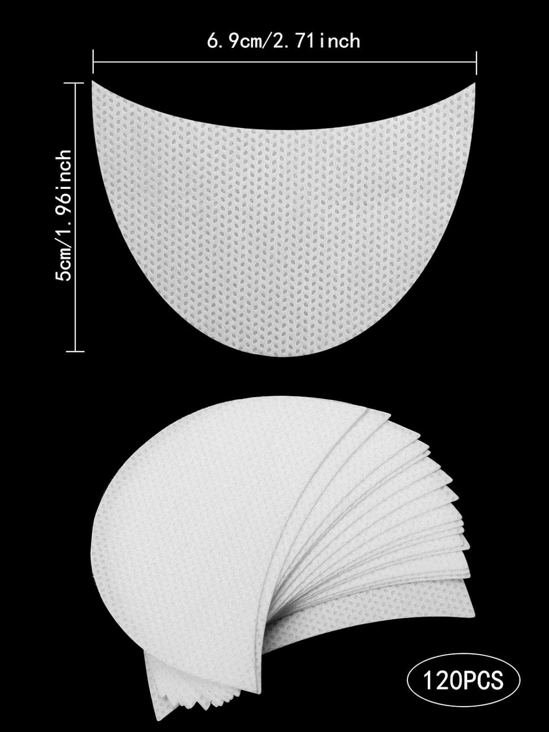 Kalolary 120pcs Eyeshadow Shield, Eyeshadow Pad Stencils No Line Under Eyepad Eyeshadow Patch Eyeshadow Extensions/Lip Makeup