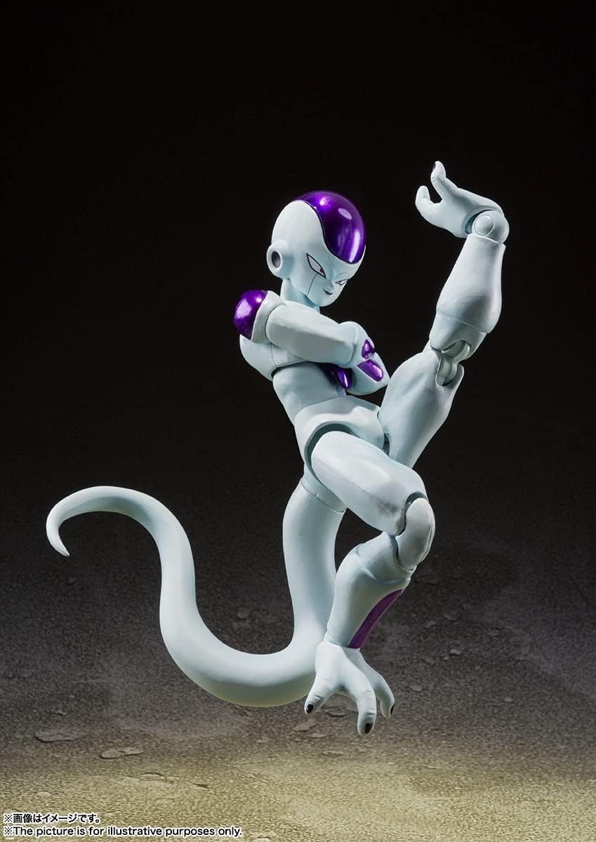 TAMASHII NATIONS S.H. Figuarts Dragon Ball Z Freeza Fourth Form (Resale Version), Approx. 4.7 inches (120 mm), PVC & ABS Pre-painted Action Figure