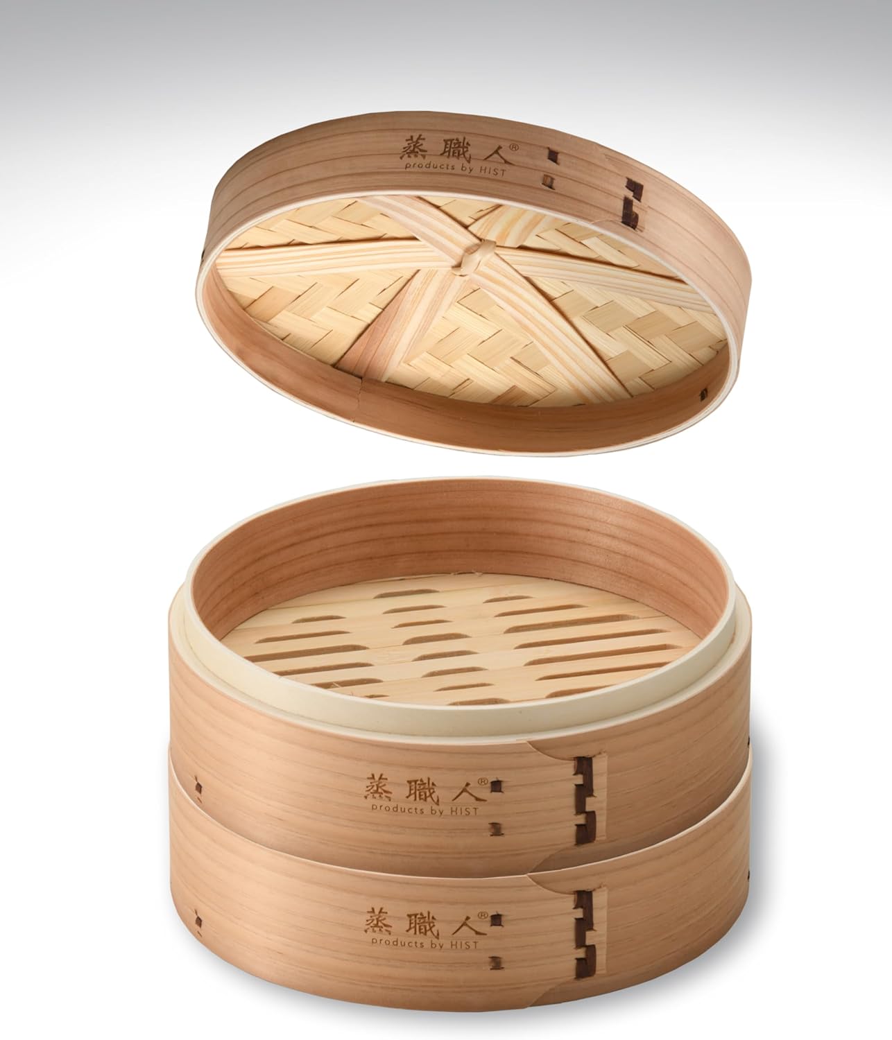 Heist Seiro Sugiki with Induction Pot, Set of 2 Main Units, 1 Lid Set, Commercial Use, 20 Sheets for Steamers (Steamer, Pot Included, Cedar 8.3 inches (21 cm)