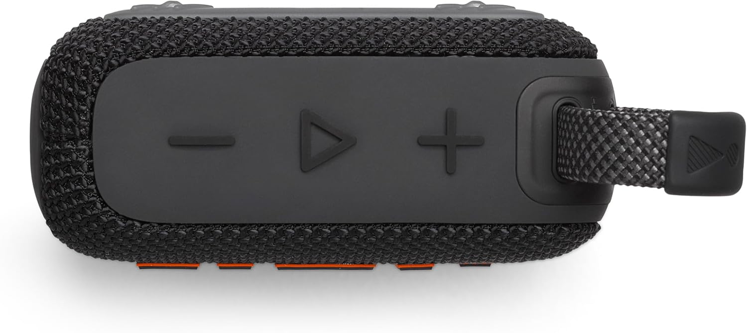 JBL GO 4 Bluetooth Speaker, USB-C Charging/IP67 Dustproof and Waterproof/App Compatible/Passive Radiator/Portable/Black JBLGO4BLK