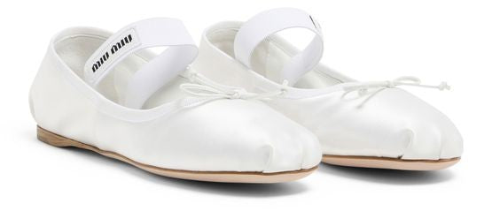 MIU MIU サテン フラット バレリーナシューズ - Image 3