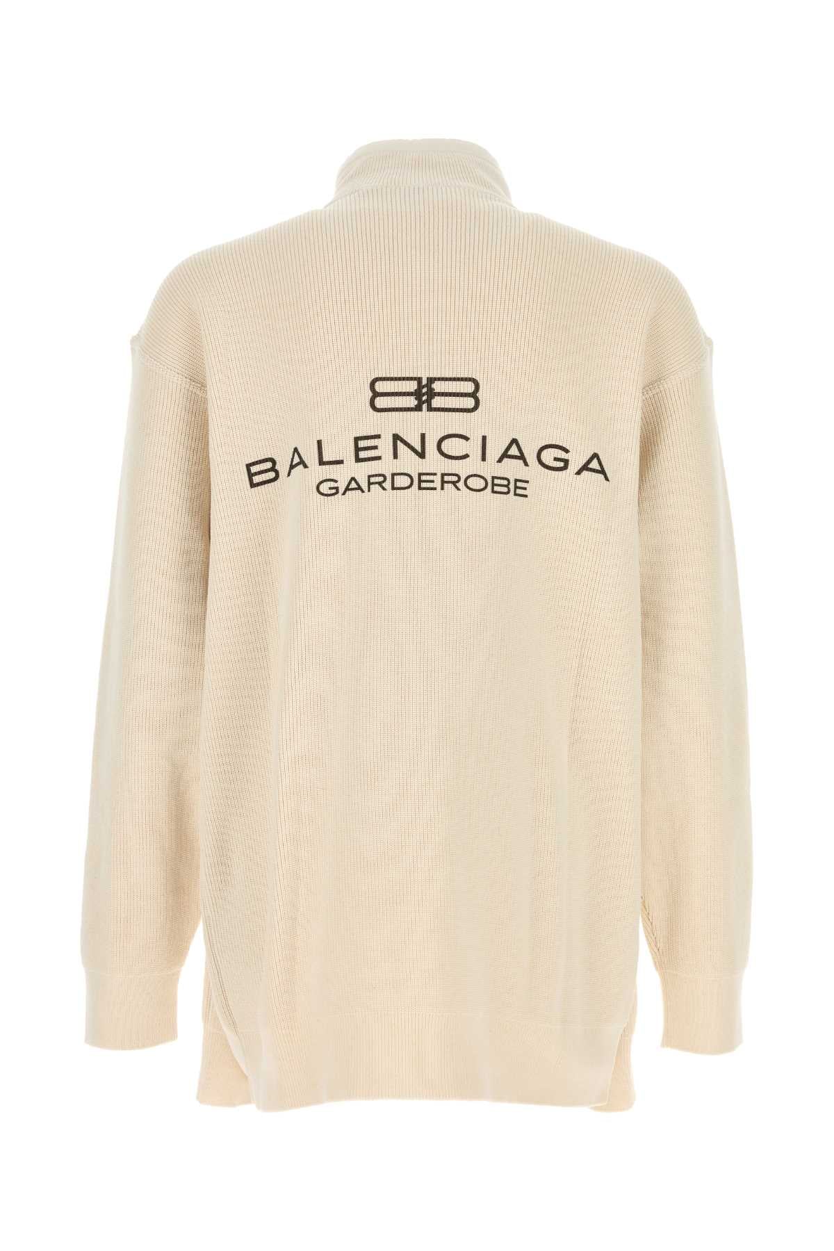 Balenciaga バレンシアガクリームコットンとポリエステルセーター - Image 3