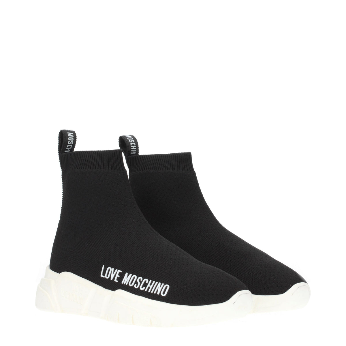 Moschino モスキーノスニーカーの女性布地黒/白が大好きです - Image 3