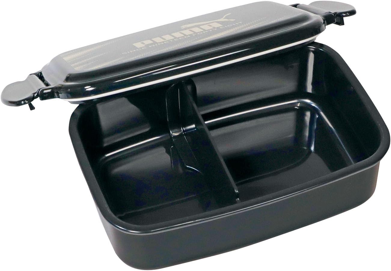 PUMA Kids Lunch Square Sealed Bento Box (500ml) W 6.6 inches (16.8 cm) x D 4.1 inches (10.4 cm) x H 2.3 inches (5.8 cm) PM536 Made in Japan