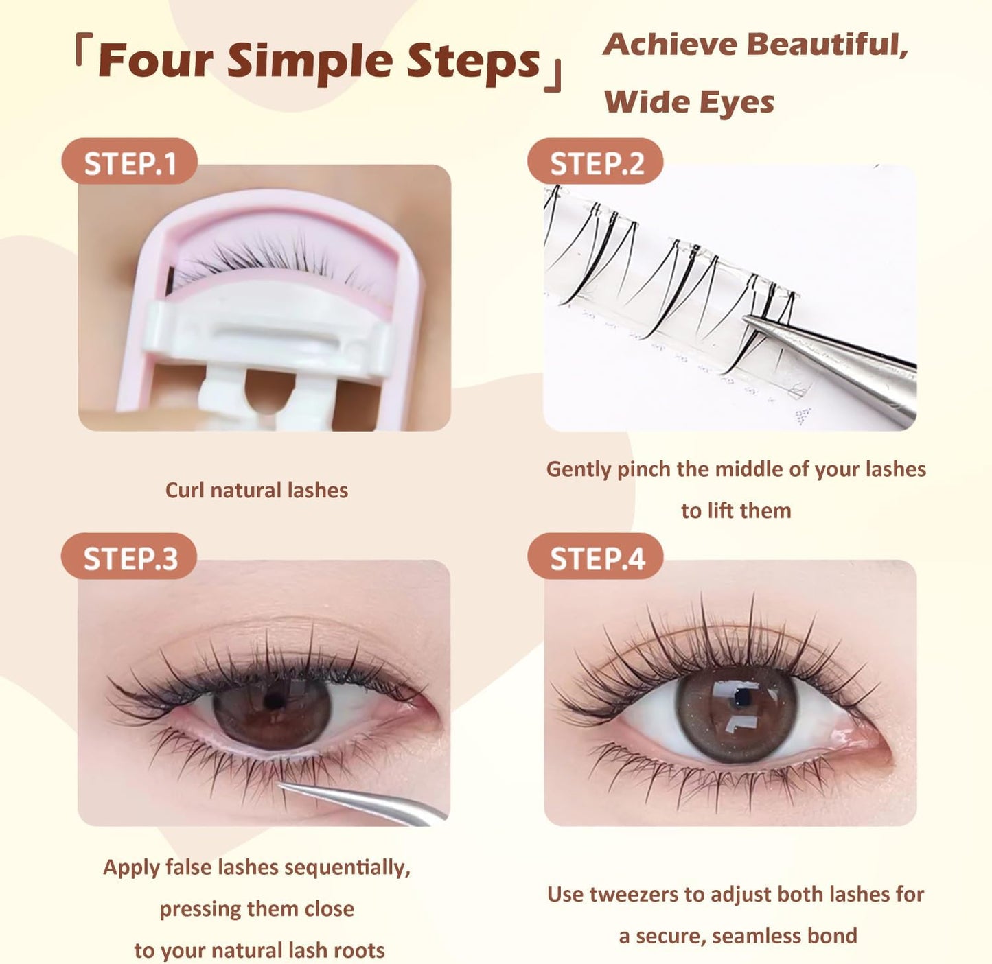 TORMEN 36 Eyelashes, Lower Eyelashes, No Glue, Natural Finish, Perfect for DIY (Fine Hair Type, 0.2 inch (5 mm), 0.2 inch (6 mm)