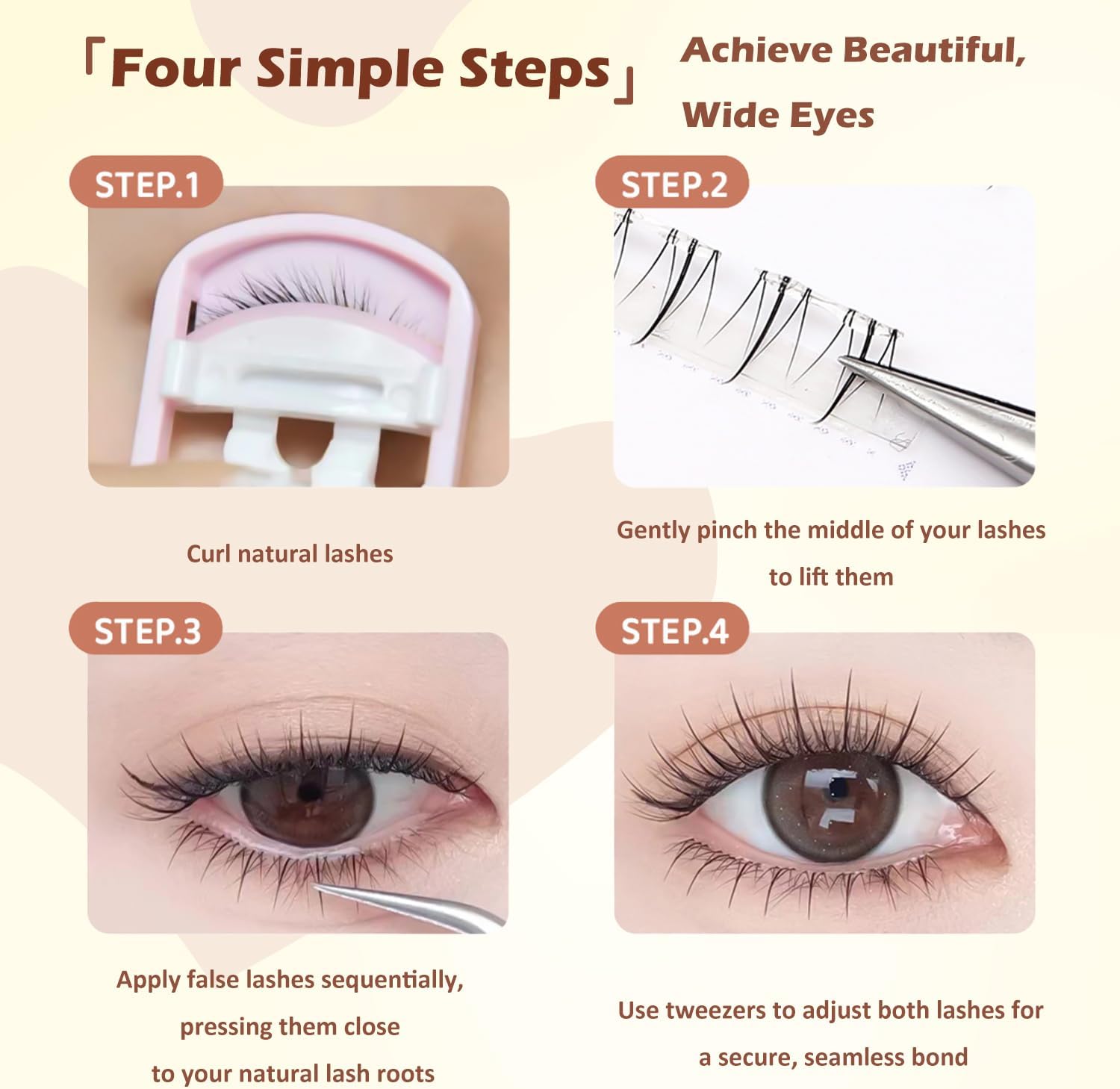 TORMEN 36 Eyelashes, Lower Eyelashes, No Glue, Natural Finish, Perfect for DIY (Fine Hair Type, 0.2 inch (5 mm), 0.2 inch (6 mm)