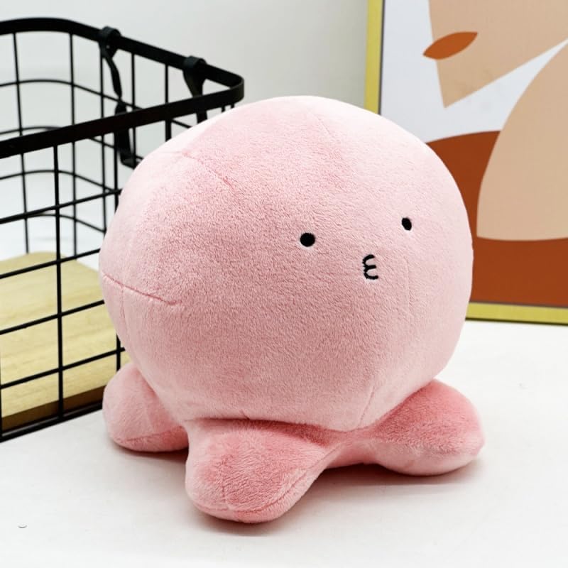 HIYOKU Anime Plush Toy 7.9 inches (20 cm), Cute, Soft, Fluffy, Body Pillow, Toy, Students, Sleeping, Warming Hands, Figurine, Anime Goods, Moe Goods, Fashionable (Pink Octopus)