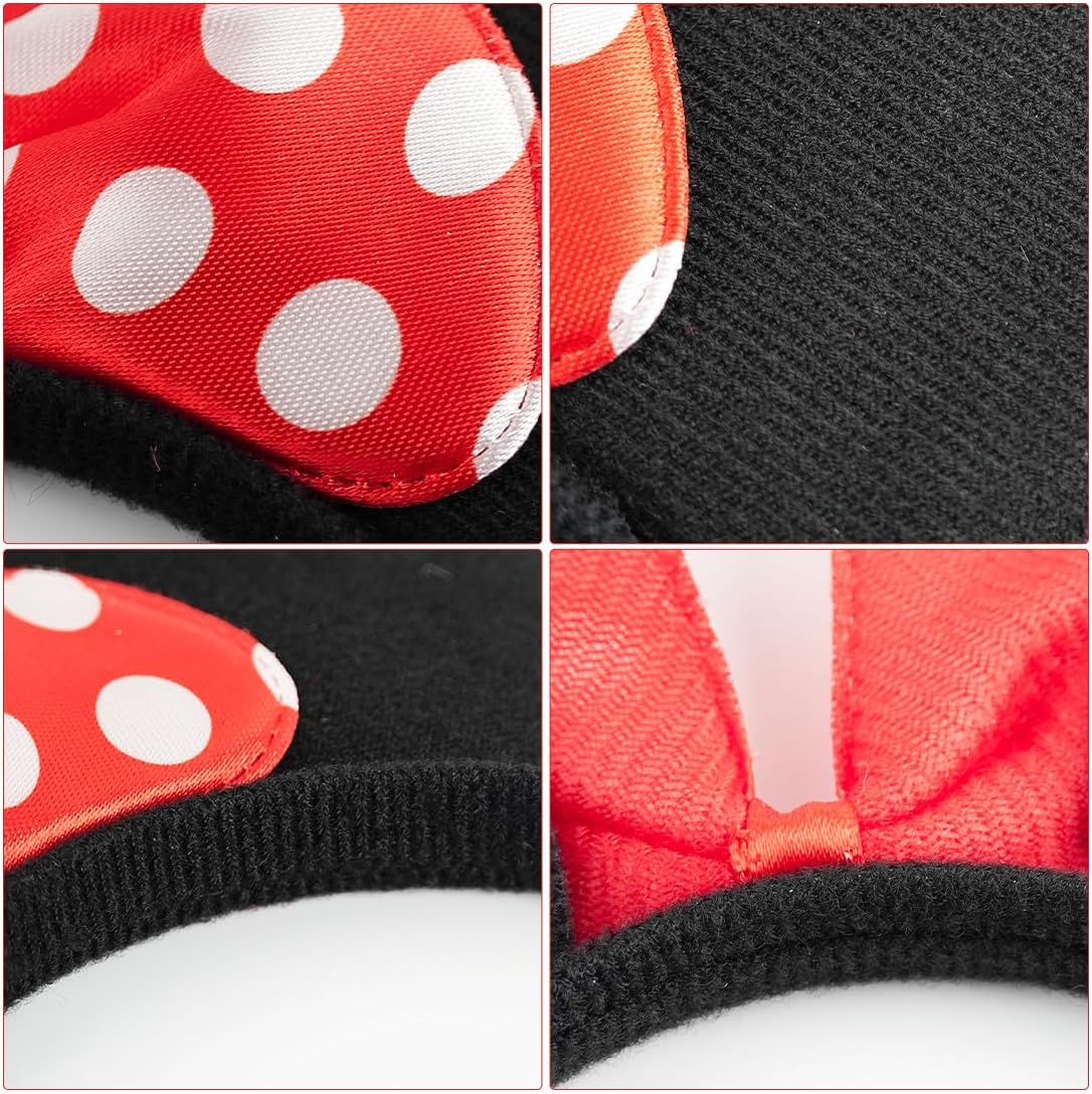 Meleager 12 x Cartoon Mouse Ear Headbands, Hair Accessories for Children and Adults for Birthday Parties, Christmas, Carnival, Halloween, as Gifts