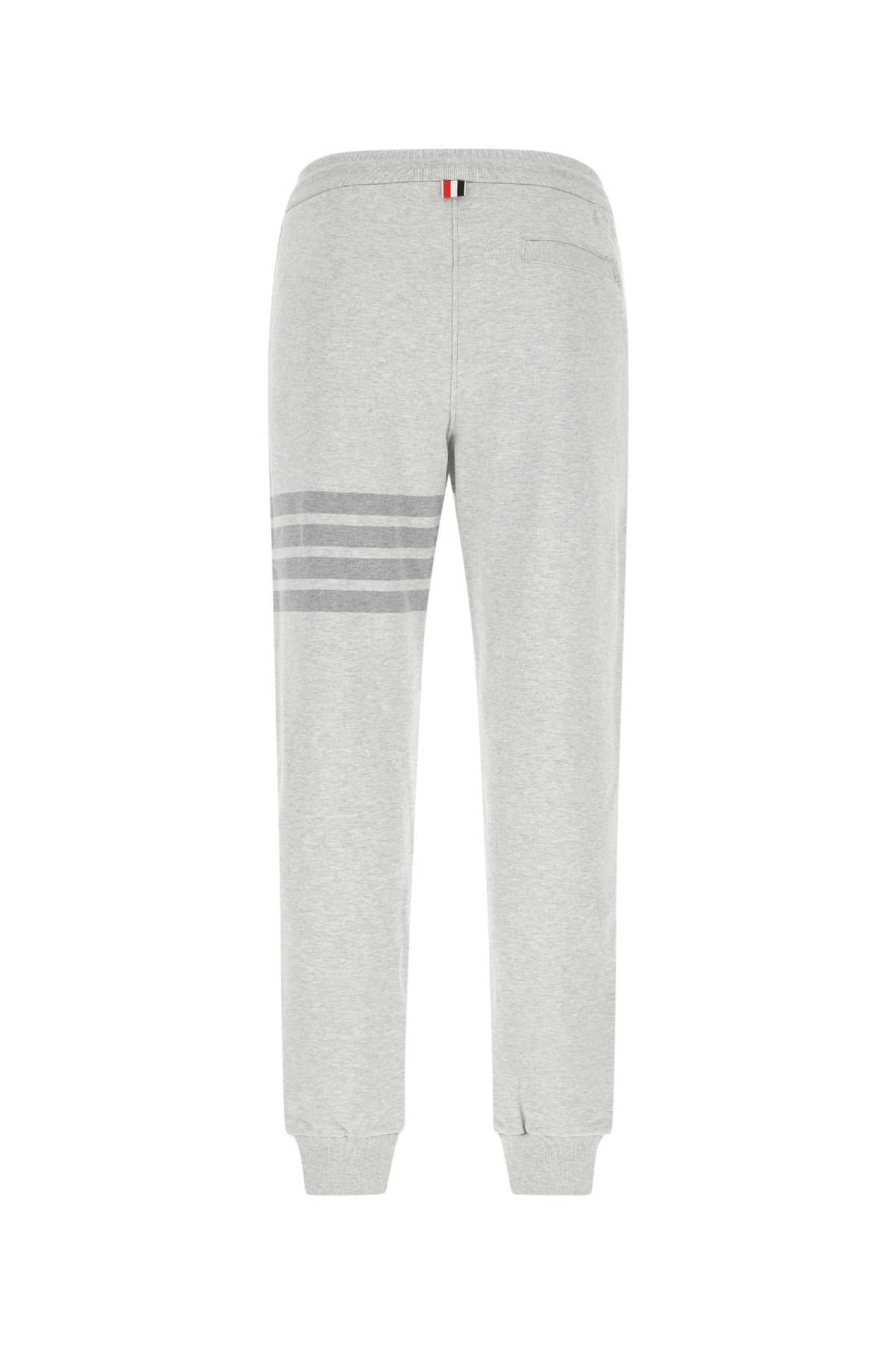 Thom Thom Browne Melange Grey Cotton Joggers - Image 3