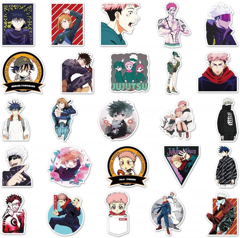 Set of 50 Magical Warfare Stickers Sticker Set Cartoon Waterproof Sticker Set Toy Anime Collection Cute Photo Stickers Favorite Suitcase Gift Birthday Present Moe Goods