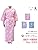 Hanasan Naturre Sleepwear, Double Layered Gauze, Made in Japan, 100% Cotton, Front Opening, Waist Straps, Colors, Nemaki, Women's, S, M, L, Patterns Available