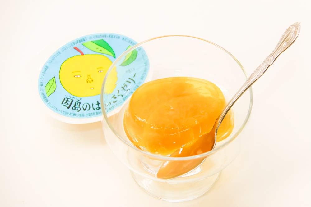 Hiroshima Mika Inoshima Hasaku Jelly, Inshima Hasaku Sherbet, Hiroshima Lemon, Jelly, Milk, Clear, Set of 12, Made in Hiroshima Prefecture, Souvenir, Popular Item