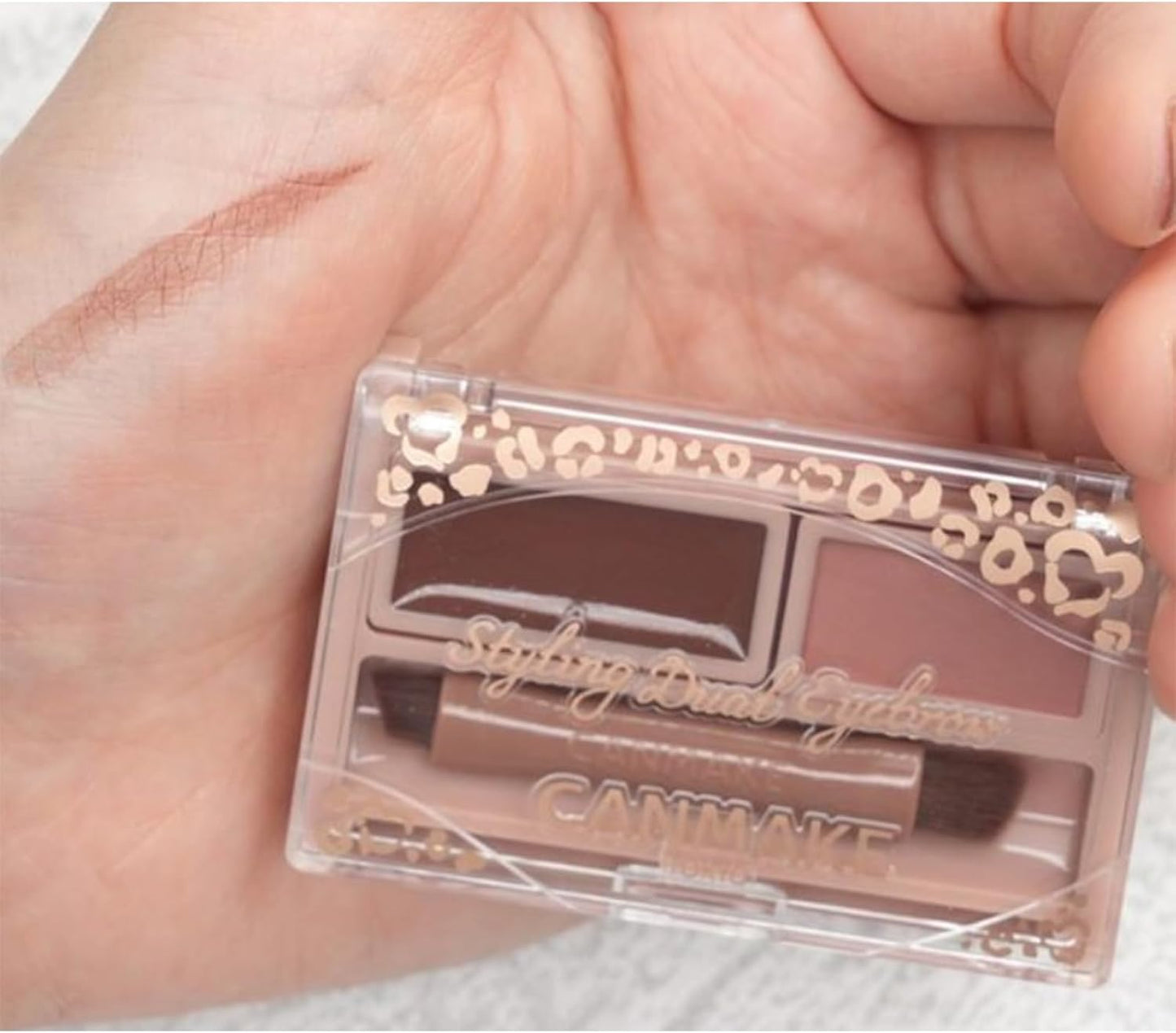 Canmake Styling Dual Eyebrow 03 Rose Fog Wax Base x Powder Base Fluffy 3D Eyebrow 1 Piece (x1)