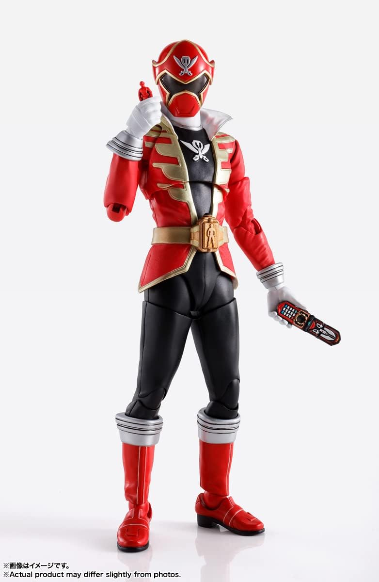 S.H. Figuarts (True Bone Carving Process) Pirate Sentai Gokaiger Gokai Red, Approx. 5.7 inches (145 mm), PVC & ABS, Pre-painted Action Figure