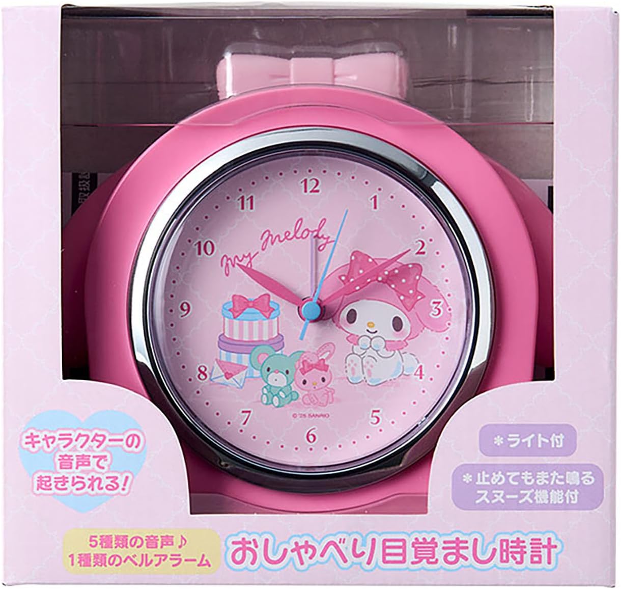 Sanrio 306673 My Melody Alarm Clock, ABS Resin, Light Included