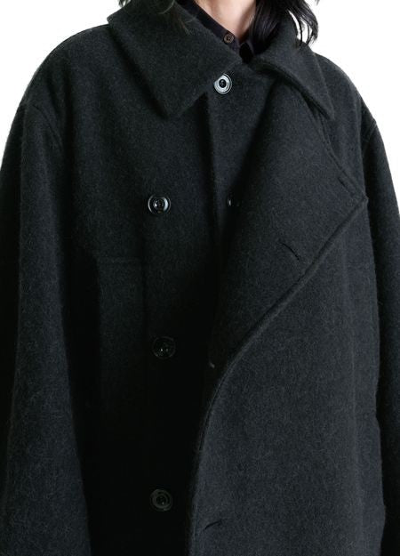 LEMAIRE Short asymmetrical bathrobe coat - Image 3