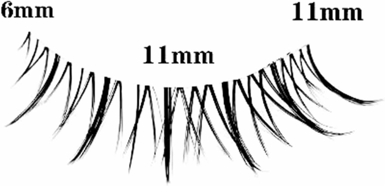 Mikiwi 4 Pairs Natural False Eyelashes Natural Transparent Eye Shapes (A07)