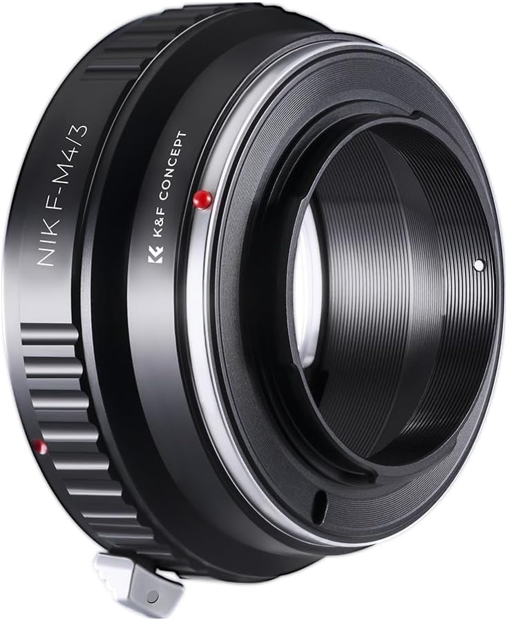 K&F CONCEPT マウントアダプター ニコン対応 Fマウント マイクロフォーサーズ 変換 Nikon対応 Fマウントレンズ Micro 4/3カメラ装着用 マイクロフォーサーズ カメラボディ用 マウント変換アダプター 無限遠実現 高精度 メーカー直営店