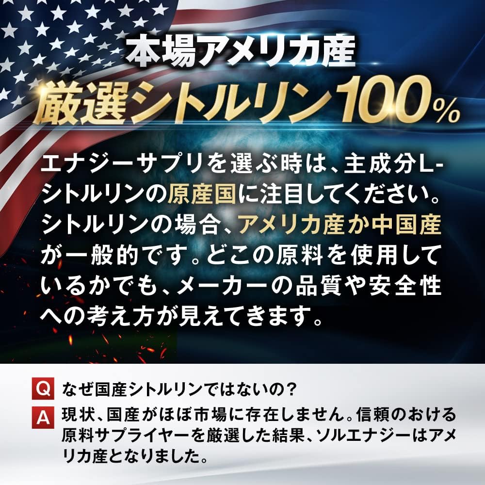 Mr. GINO Sol Energy US Citrulline, Arginine Supplement, Zinc, Maca, 16 Ingredients, 65,754 mg, 180 Capsules, 30 Day Supply