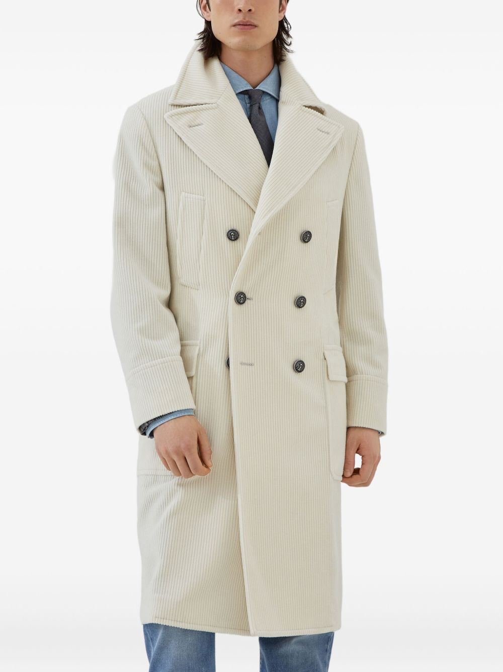 Brunello Brunello Cucinelli Cashmere Velvet Coat - Image 3